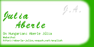 julia aberle business card